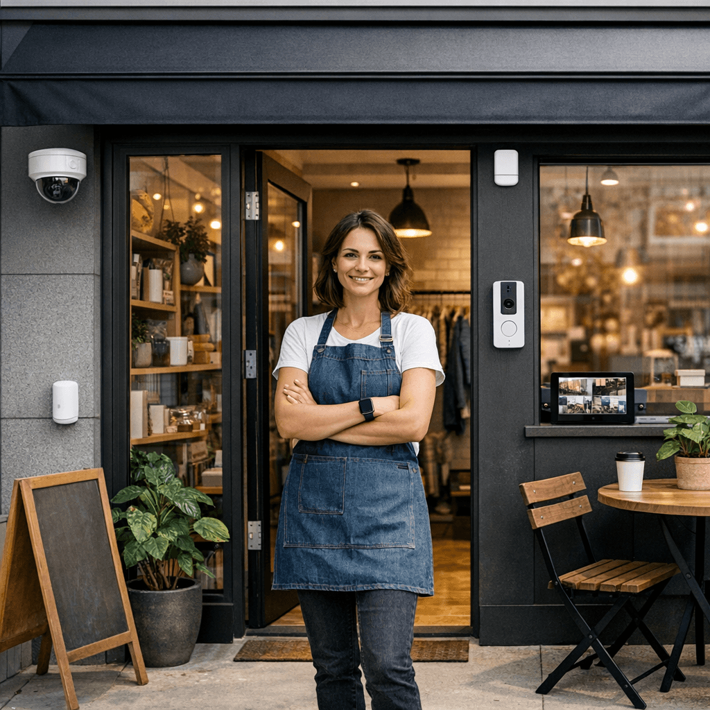 Small business owner using FSTS safety platform